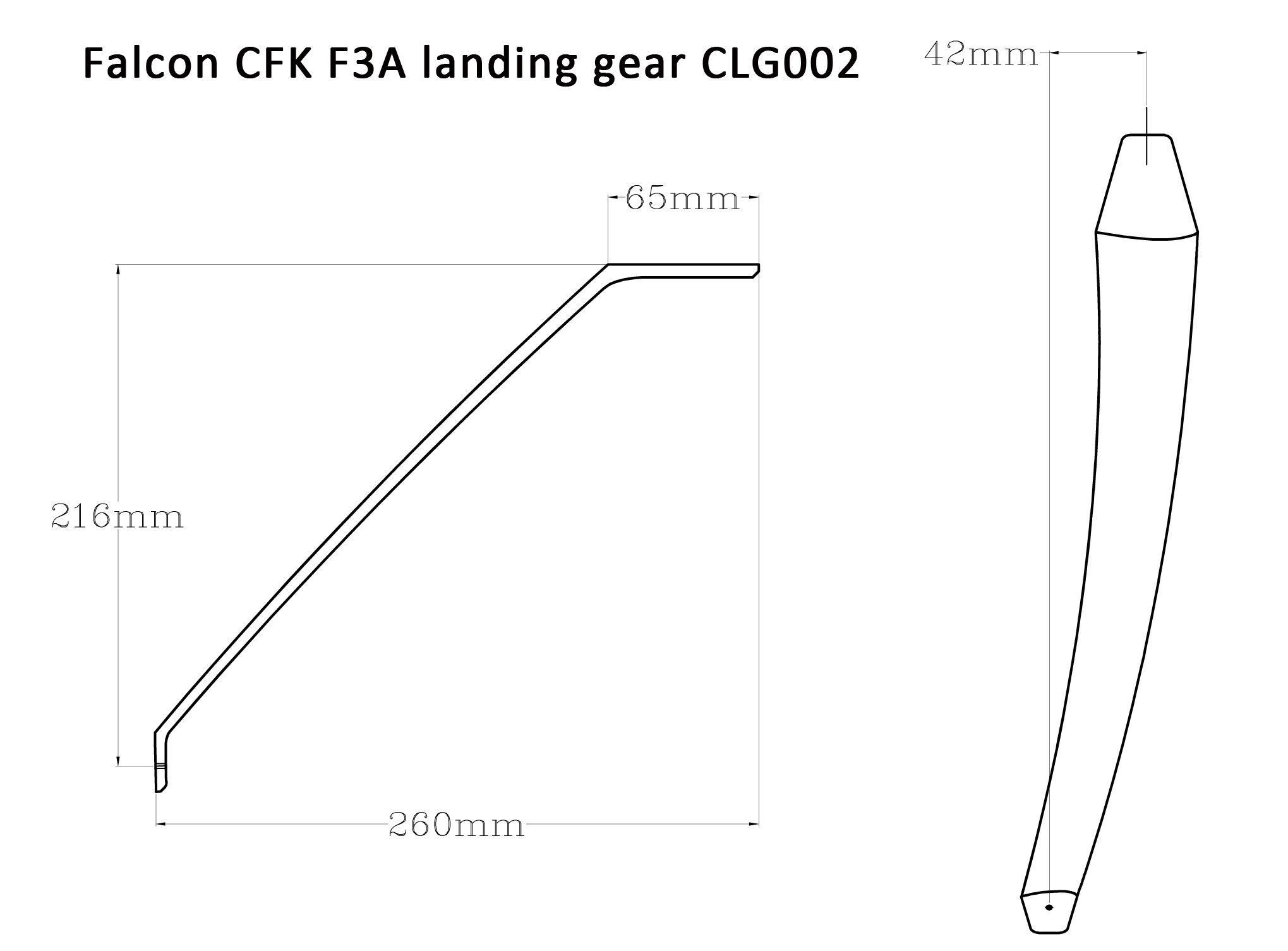 Falcon CFK F3A Fahrwerk CLG-002