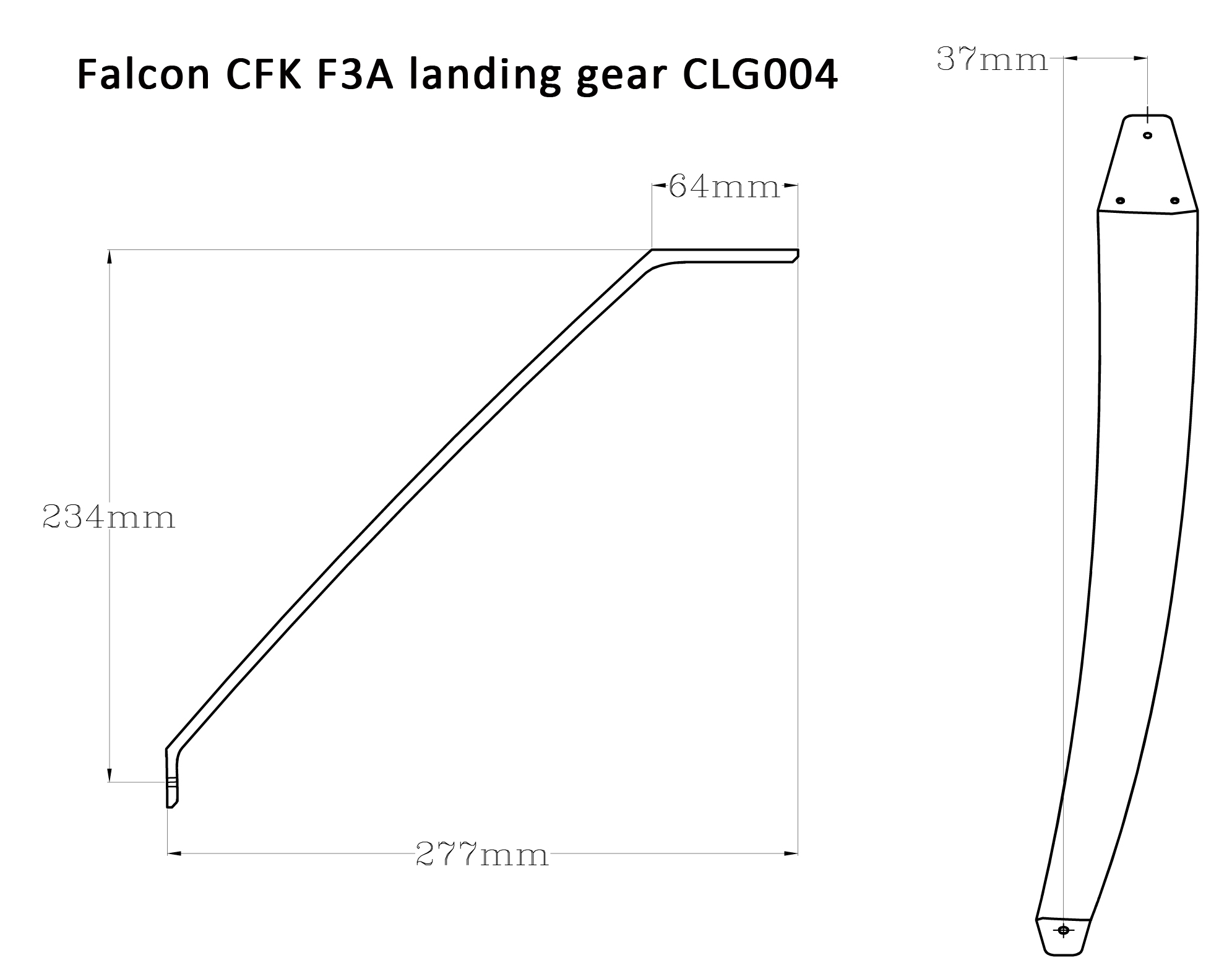 Falcon CFK F3A Fahrwerk CLG-004